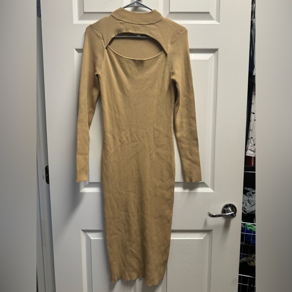 The Drop Chantal Midi Bodycon Fitted Cutout Rib Dress - Picture 2 of 5